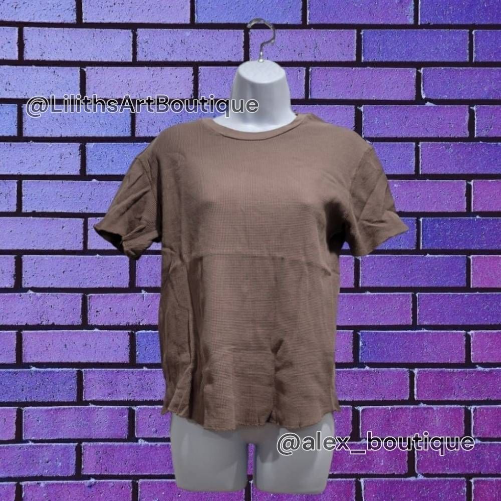 ZARA Waffle Tee(L010) Size M for Women